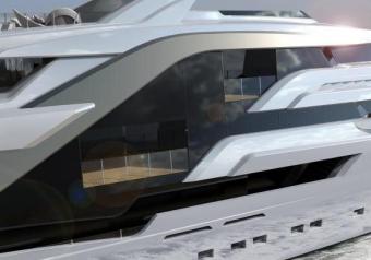 Concept 72 metri Benetti dettaglio profilo