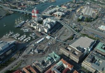 Volvo Ocean Race Goteborg vista dall'alto