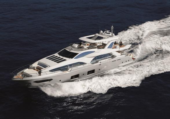 Azimut 100 profilo lato sinistro