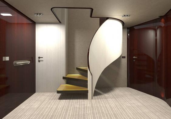 Azimut Grande 95RPH lobby guess stairs