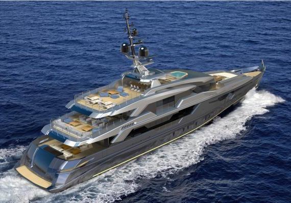 Concept 55 metri Benetti tre quarti posteriore