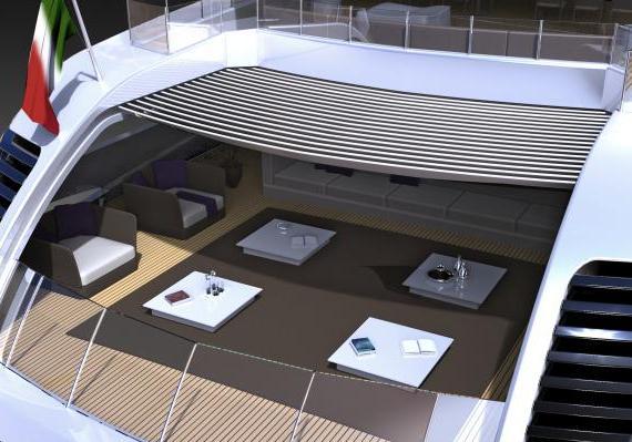 Concept 72 metri Benetti dettaglio poppa